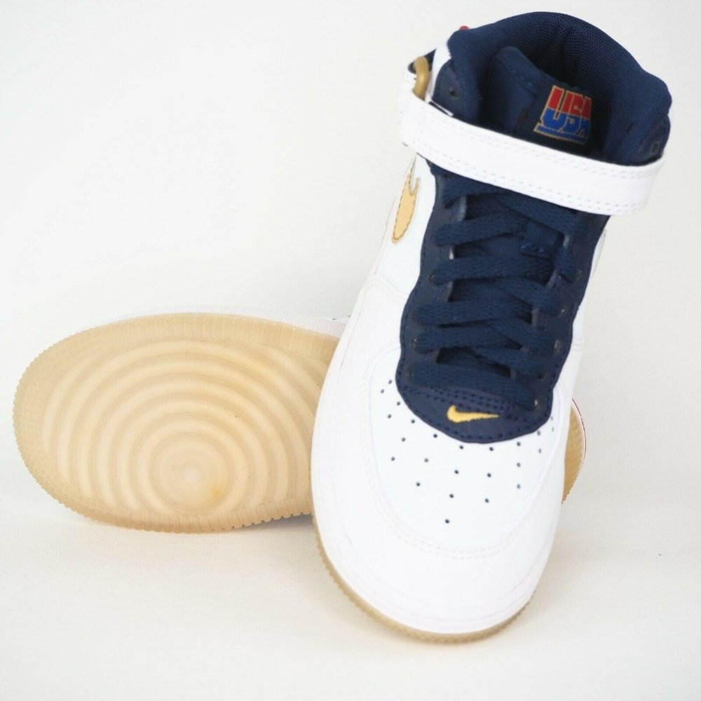 Nike Air Force 1 Mid PS Boys Shoes White USA - Picture 10 of 11